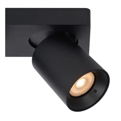 Светильник накладной Nigel 09929/10/30 Lucide чёрный 2 лампы, основание чёрное в стиле модерн круглый фото 4
